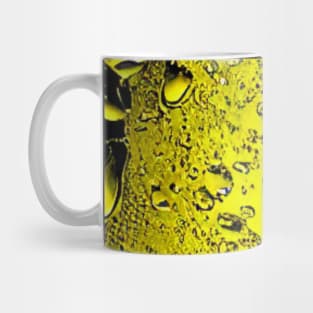 Teardrop pattern, abstract with pattern, yellow, black Mug